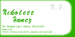 nikolett hancz business card